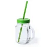  Drinking jar 500 ml with straw