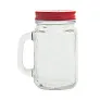  Drinking jar 500 ml with straw