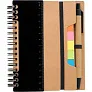 Memo holder, notebook, sticky notes, ball pen