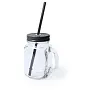  Drinking jar 500 ml with straw