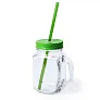  Drinking jar 500 ml with straw