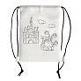 WHITE LINE BACK backpack with wax crayons