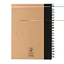  Kraft spiral notebook with pen - XD Collection