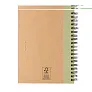  Kraft spiral notebook with pen - XD Collection