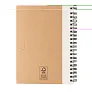  Kraft spiral notebook with pen - XD Collection
