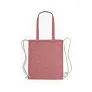  Recycled cotton bag 2 in 1, drawstring bag and shopping bag