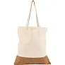  Cotton shopping bag with cork element, cotton 250 g/m2