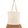  Cotton shopping bag with cork element, cotton 250 g/m2