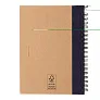  Kraft spiral notebook with pen - XD Collection