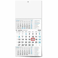 "Poslovni PLAVI S KATOLIČKIM KALENDAROM" trodjelni kalendar