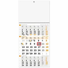 "Poslovni NARANČASTI" trodijelni kalendar, 12 list., dim:29,5x42cm, PVC vrećica, pokazivač, P/60