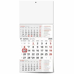 "Poslovni CRVENI S KATOLIČKIM KALENDAROM" trodjelni kalendar