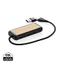 Link USB hub s dva ulaza od RCS reciklirane plastike i bambusa - XD Collection