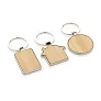  RCS recycled zinc alloy round keychain with bamboo - XD Collection