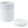 Java 330 ml ceramic tumbler with silicone wrap and plastic lid