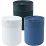 Java 330 ml ceramic tumbler with silicone wrap and plastic lid