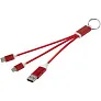 Metal kabel za punjenje 4u1 od recikliranog aluminija s privjeskom