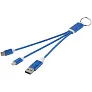 Metal kabel za punjenje 4u1 od recikliranog aluminija s privjeskom