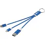 Metal kabel za punjenje 4u1 od recikliranog aluminija s privjeskom