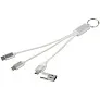 Metal kabel za punjenje 4u1 od recikliranog aluminija s privjeskom