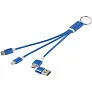 Metal kabel za punjenje 4u1 od recikliranog aluminija s privjeskom