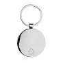  RCS recycled zinc alloy round keychain with bamboo - XD Collection