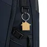  Privjesak u obliku kuće od RCS reciklirane legure cinka s bambusom - XD Collection