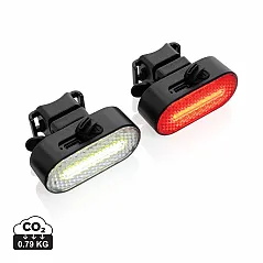 set USB rasvjetnih svjetala za bicikle od RCS reciklirane plastike - XD Collection