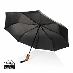 21" AWARE™ RPET mini kišobran od bagremovog drva s automatskim otvaranjem - XD Collection