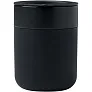 Java 330 ml ceramic tumbler with silicone wrap and plastic lid