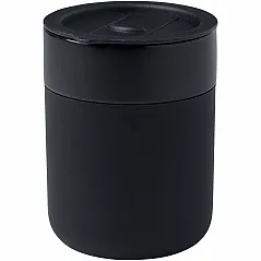 330 ml ceramic tumbler with silicone wrap and plastic lid