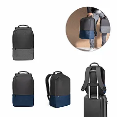 Anti-theft backpack in 600D high-density recycled polyester