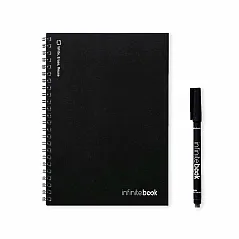A5 Infinitebook with flexible cover and 15 plain whiteboard pages