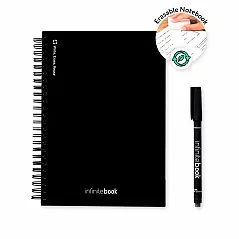 Infinitebook sa savitljivim koricama i 15 običnih stranica bijele ploče