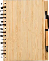 A5 spiralni notes od bambusa