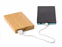 prijenosna baterija od bambusa, 4000 mAh
