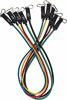Set of five fitness elastics in polyester (210D) drawstring bag 