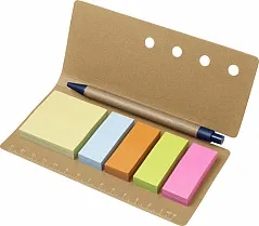 Cardboard memo holder with ruler