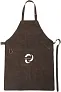 Nori Split leather apron 