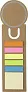  Cardboard bookmark Clay