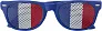 LEXI Plexiglass sunglasses with country flag