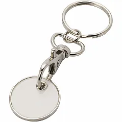 keyring with trolley coin