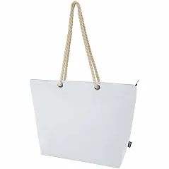 recycled beach cooler tote bag with cord handles 23L