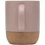 Billie 300 ml ceramic mug with cork details and matt finish