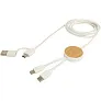 Chechia 5u1 kabel za sinkronizaciju podataka i brzo punjenje 27 W od reciklirane plastike s detaljima od bambusa