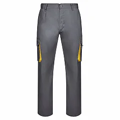 Two-tone multi-pocket twill trousers (200g/m²), in cotton (35%) and polyester (65%)