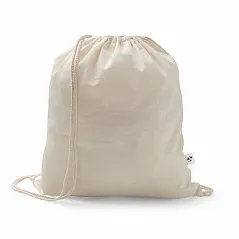 Drawstring bag in recycled cotton (70%) and polyester (30% rPET) (150 g/m²)