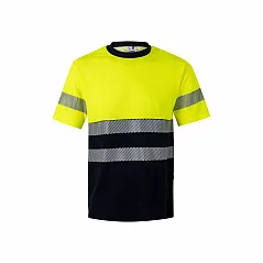 Two-tone piqué T-shirt (150g/m²), in cotton (55%) and polyester (45%)