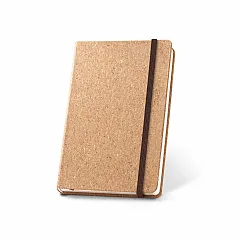 A5 cork notebook with plain pages in FSC™ certified material and other controlled materials