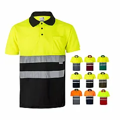 Dvobojna bird-eye polo majica (160g/m²) s kratkim rukavima, od poliestera (100%)